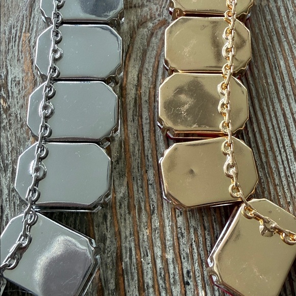 2 Fun Costume Jewelry Sparkly Necklaces Silver/ Clear & Gold/ Fuschia Pink NWT - Picture 8 of 8